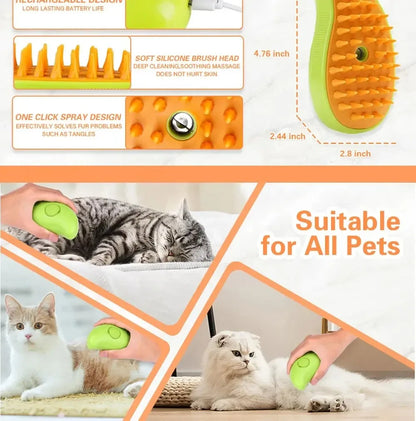 3-in-1 Steam Pet Brush